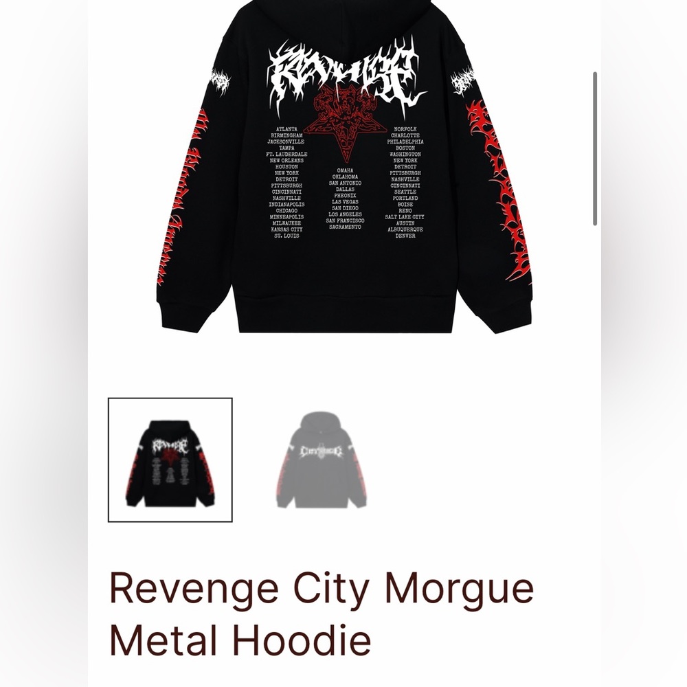 COPY - Revenge City Morgue Metal Hoodie